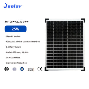 Glass PV Module丨25W丨Accept Customization